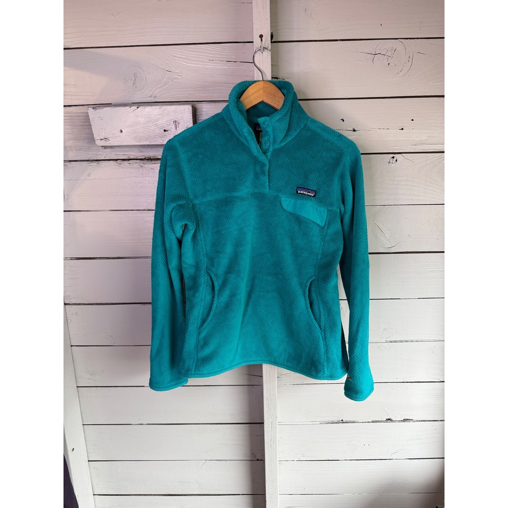 Patagonia Re-Tool Snap-T Fleece Pullover Teal Turquoise Women's Medium